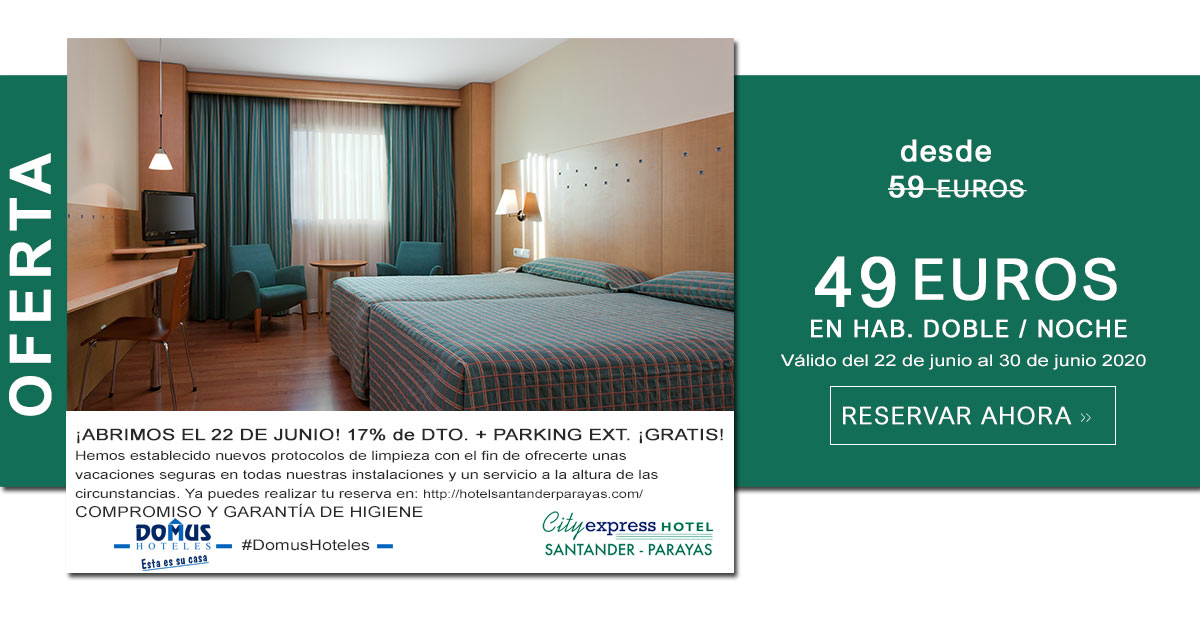 oferta hotel en Santander 17% descuento y parking gratuito