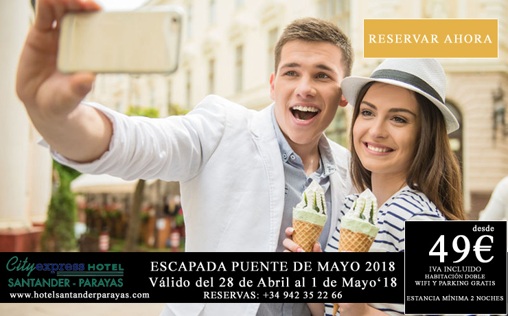 Oferta hotel Puente de Mayo en Santander, del 28 de abril al 1 de mayo de 2018